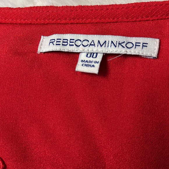 Rebecca Minkoff Red Dress Long Sleeve with Drawstring Waist - Picture 7 of 8